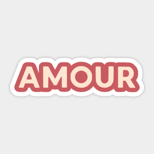 Amour Retro French Hand Lettering Sticker